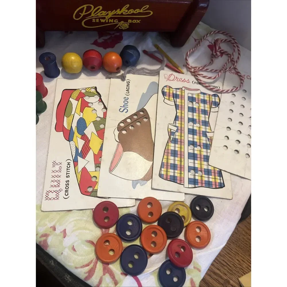 Playskool Sewing Box W LOTYS of Parts! C1960s